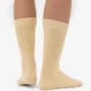 Calcetines de mezcla de lana merino - Amarillo suave