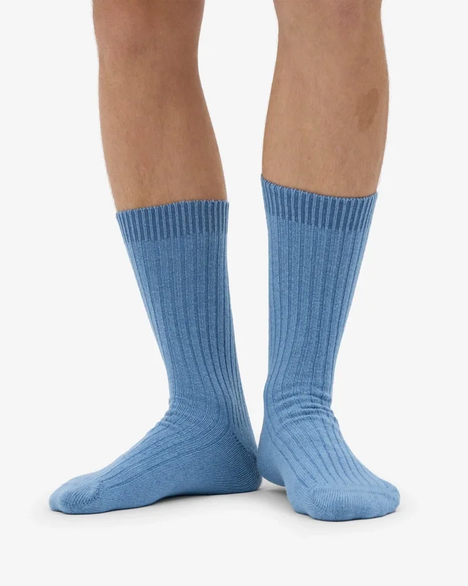 Calcetines de mezcla de lana merino - Azul mar