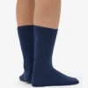 Calcetines de mezcla de lana merino - Azul marino