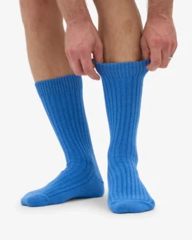 Calcetines de mezcla de lana merino – Azul Pacífico