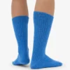 Calcetines de mezcla de lana merino - Azul Pacífico