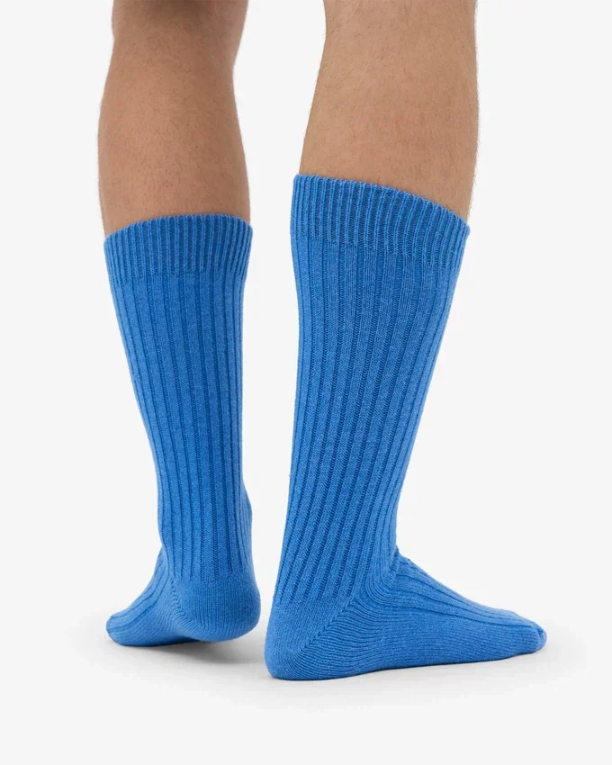 Calcetines de mezcla de lana merino - Azul Pacífico