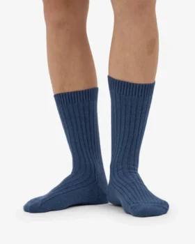 Calcetines de mezcla de lana merino – Azul petróleo