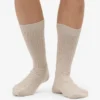 Calcetines de mezcla de lana merino - Blanco marfil