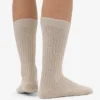 Calcetines de mezcla de lana merino - Blanco marfil