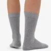 Calcetines de mezcla de lana merino - Gris jaspeado