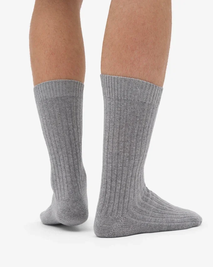 Calcetines de mezcla de lana merino - Gris jaspeado