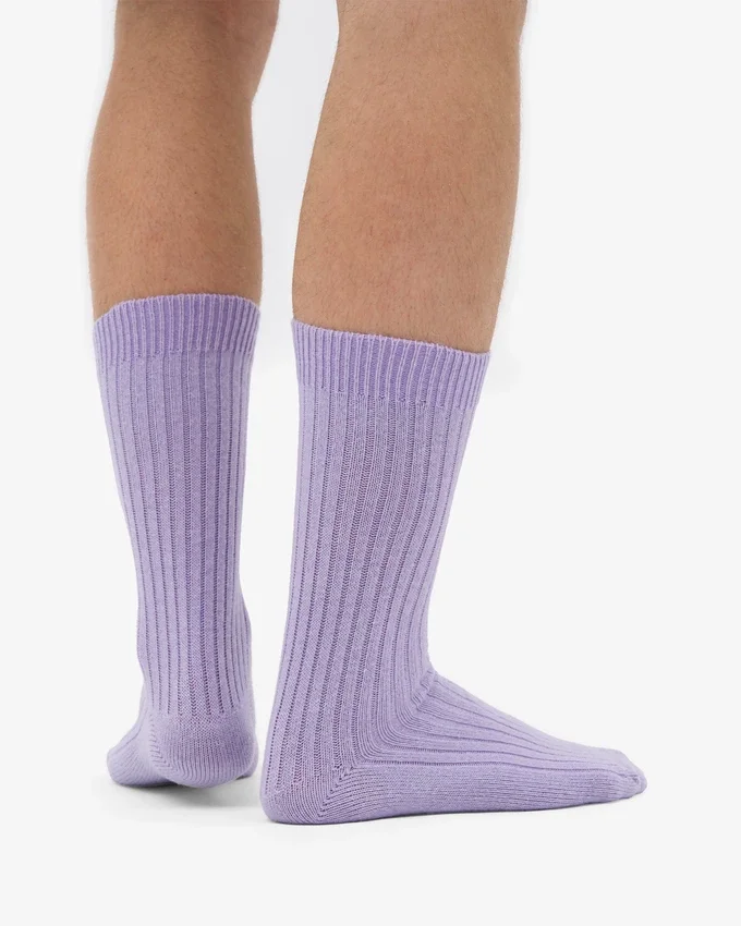Calcetines de mezcla de lana merino - Lavanda suave