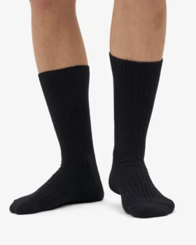 Calcetines de mezcla de lana merino – Negro intenso
