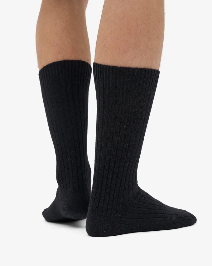 Calcetines de mezcla de lana merino - Negro intenso