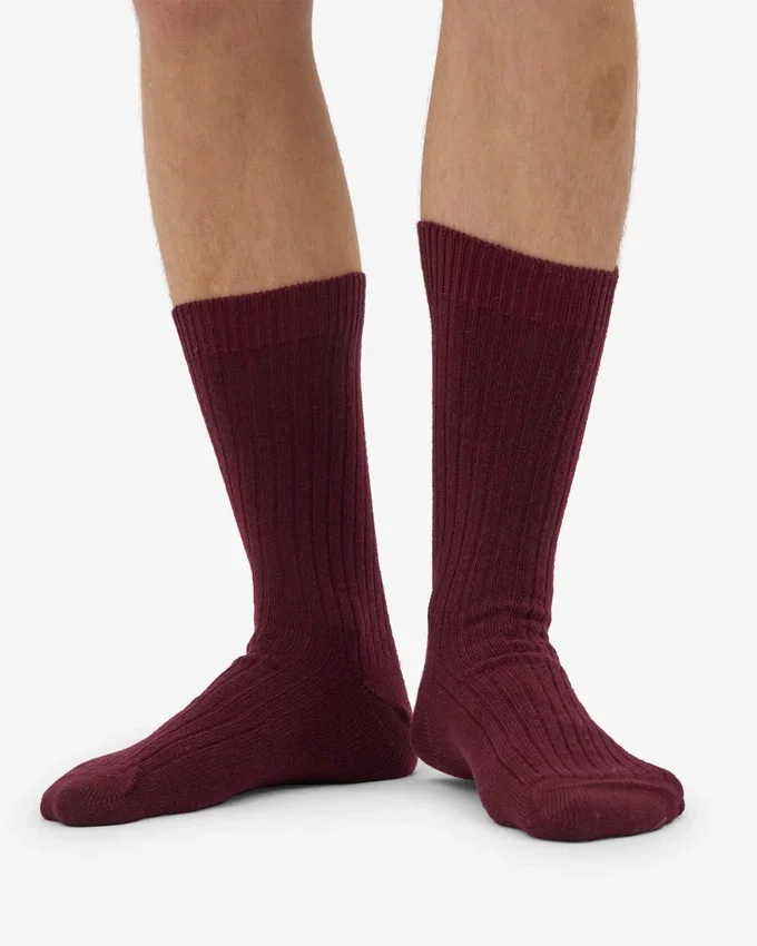 Calcetines de mezcla de lana merino - Rojo sangre