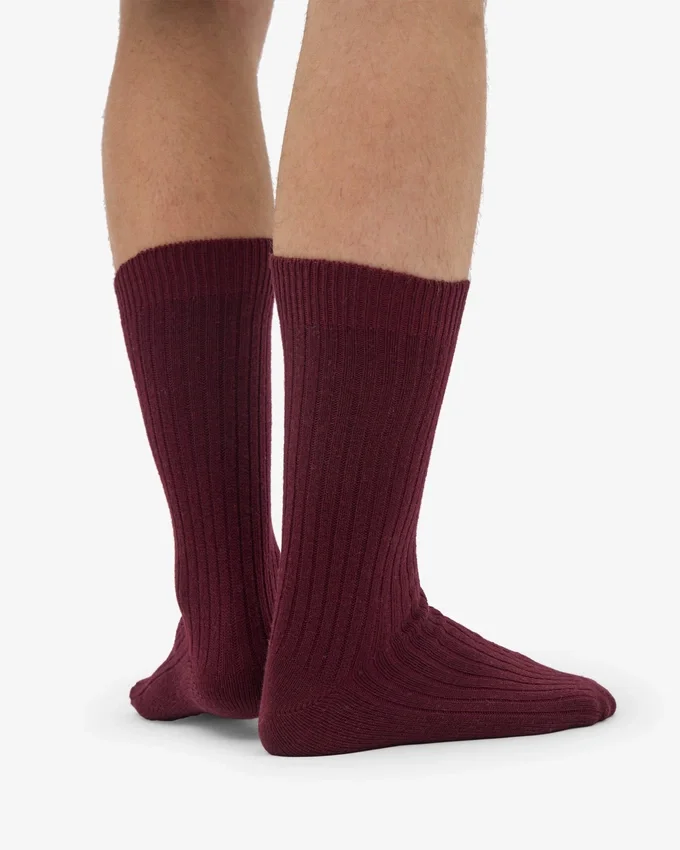 Calcetines de mezcla de lana merino - Rojo sangre
