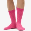 Calcetines de mezcla de lana merino - Rosa chicle