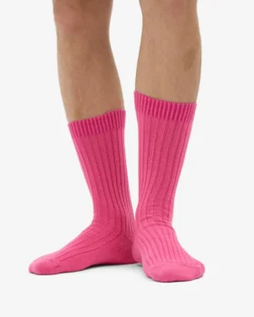 Calcetines de mezcla de lana merino – Rosa chicle