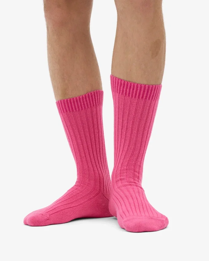 Calcetines de mezcla de lana merino - Rosa chicle
