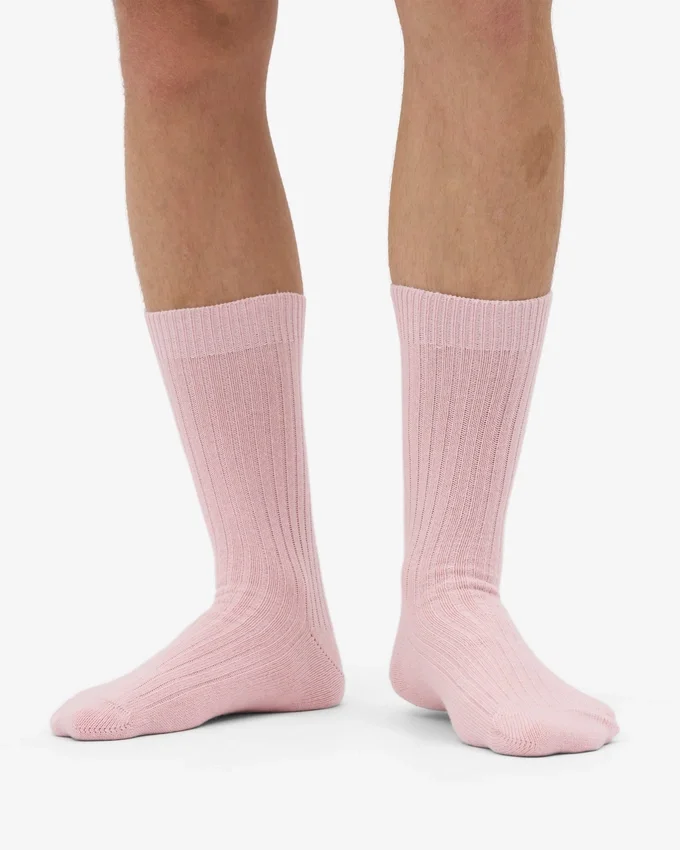 Calcetines de mezcla de lana merino - Rosa desvaído