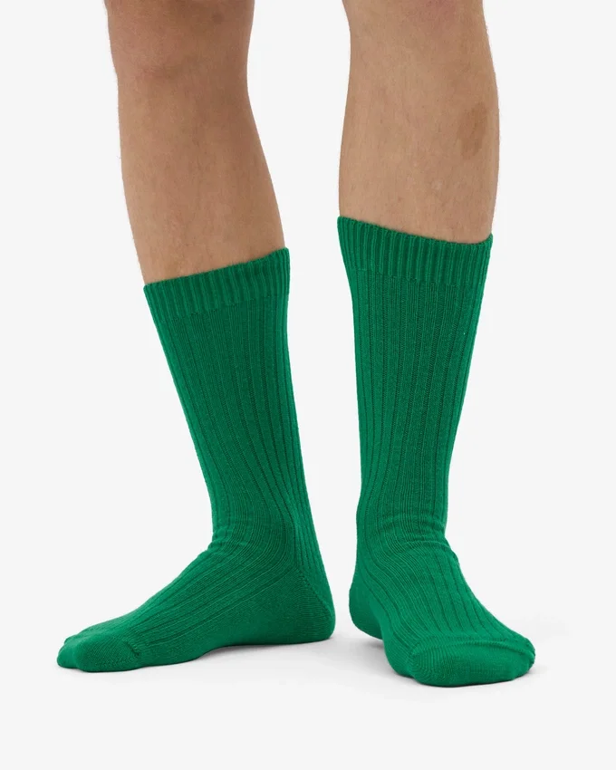 Calcetines de mezcla de lana merino - Verde Kelly