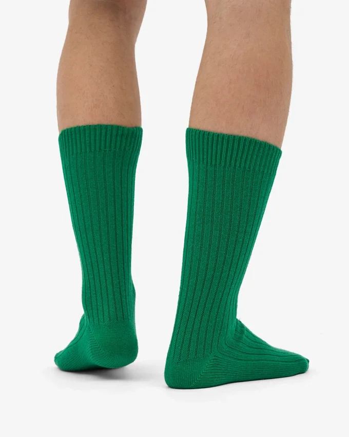 Calcetines de mezcla de lana merino - Verde Kelly