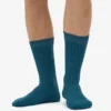 Calcetines de mezcla de lana merino - Verde océano