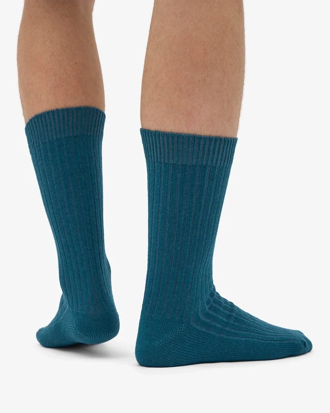 Calcetines de mezcla de lana merino - Verde océano