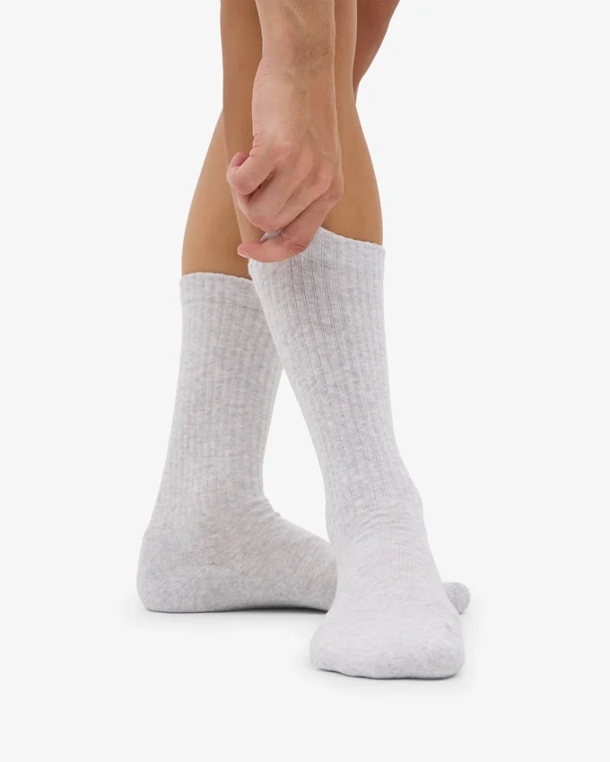 Calcetines deportivos de algodón orgánico - Mezcla de colores nieve