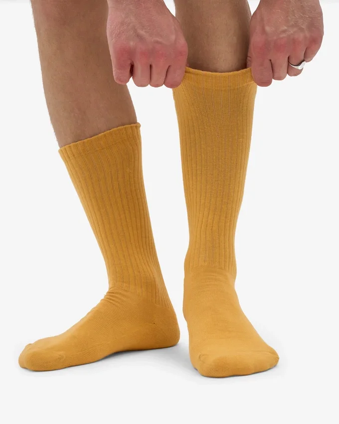 Calcetines deportivos orgánicos - Amarillo quemado