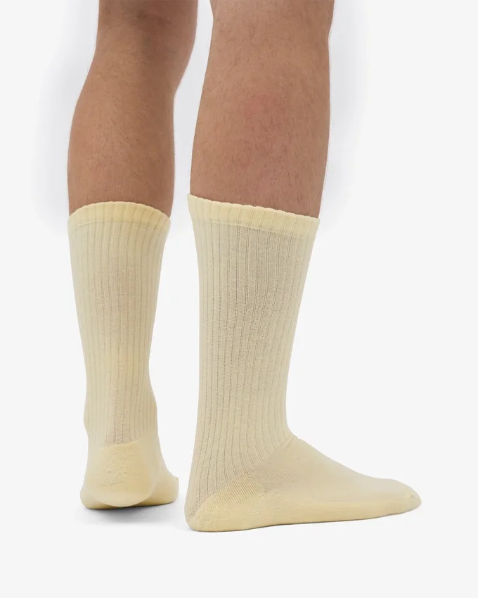 Calcetines deportivos orgánicos - Amarillo suave