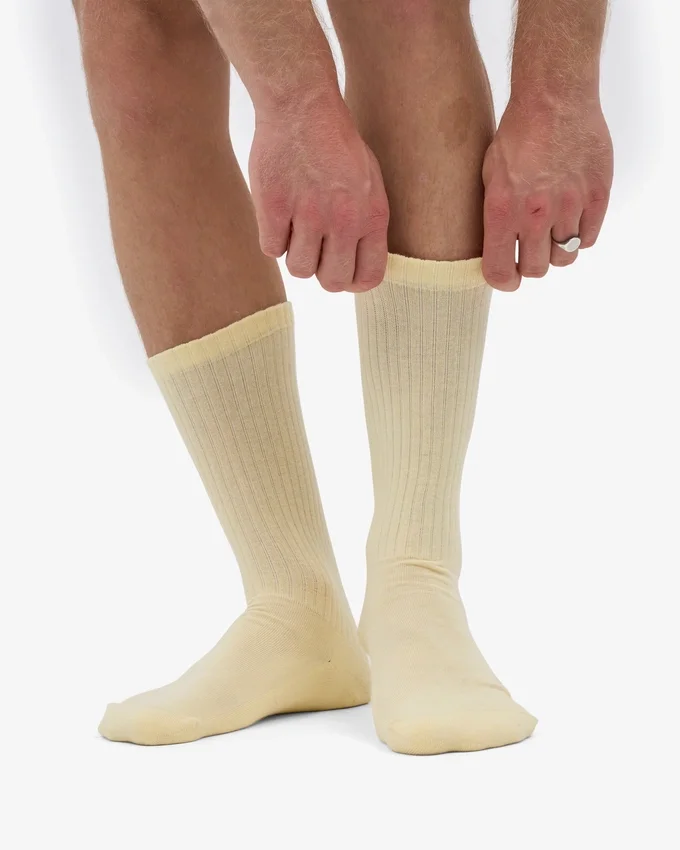 Calcetines deportivos orgánicos - Amarillo suave