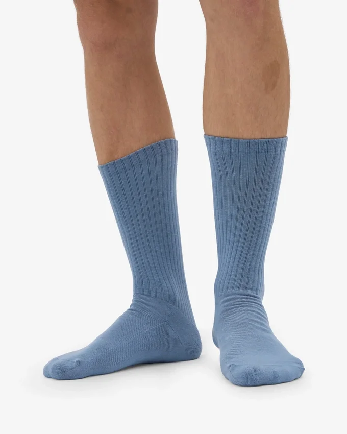 Calcetines deportivos orgánicos - Azul acero