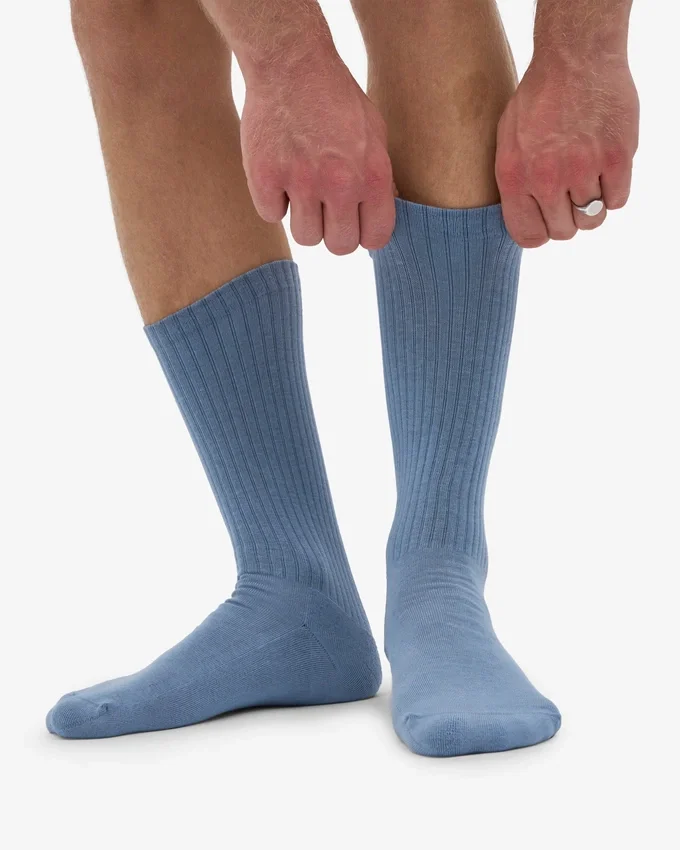 Calcetines deportivos orgánicos - Azul acero