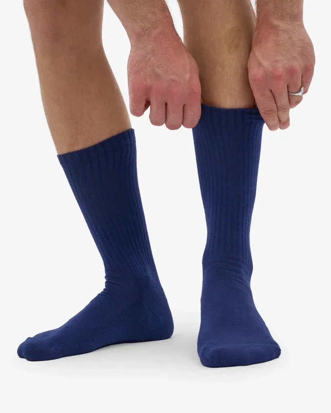 Calcetines deportivos orgánicos - Azul marino