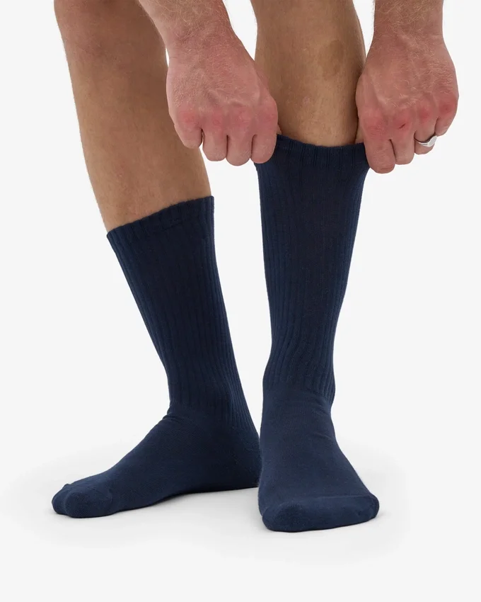Calcetines deportivos orgánicos - Azul marino