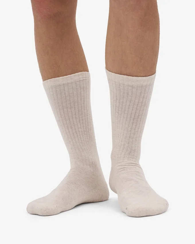 Calcetines deportivos orgánicos - Blanco marfil