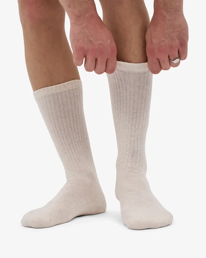 Calcetines deportivos orgánicos - Blanco marfil