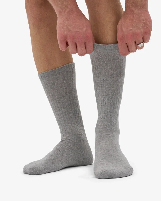 Calcetines deportivos orgánicos - Gris jaspeado