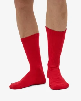 Calcetines deportivos orgánicos – Rojo escarlata