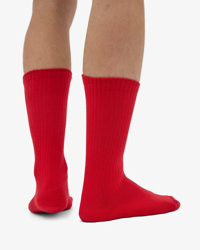 Calcetines deportivos orgánicos - Rojo escarlata