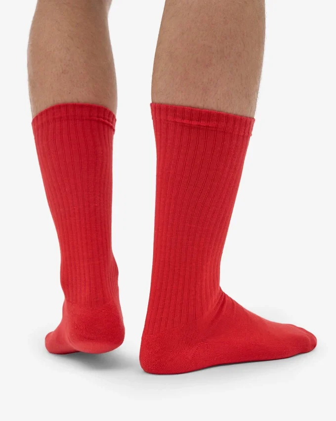 Calcetines deportivos orgánicos - Rojo mandarina