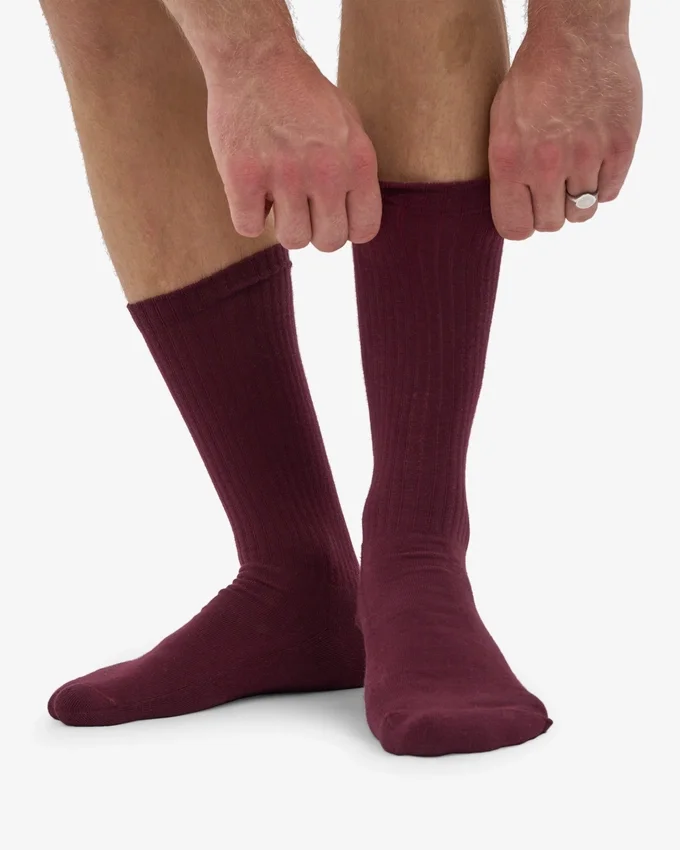 Calcetines deportivos orgánicos - Rojo sangre