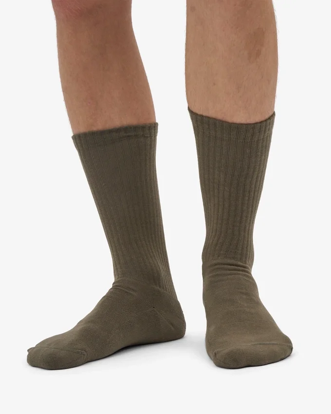 Calcetines deportivos orgánicos - Verde oliva apagado