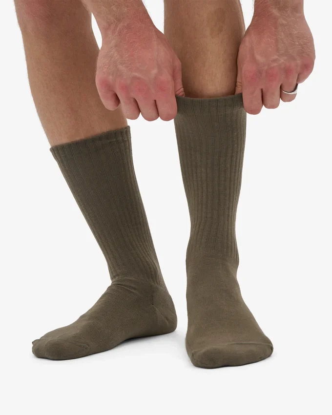 Calcetines deportivos orgánicos - Verde oliva apagado