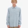 Camisa de franela orgánica - Azul acero