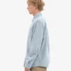 Camisa de franela orgánica - Azul acero