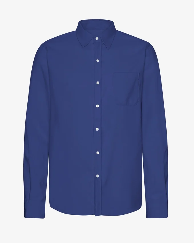 Camisa de franela orgánica - Azul marino