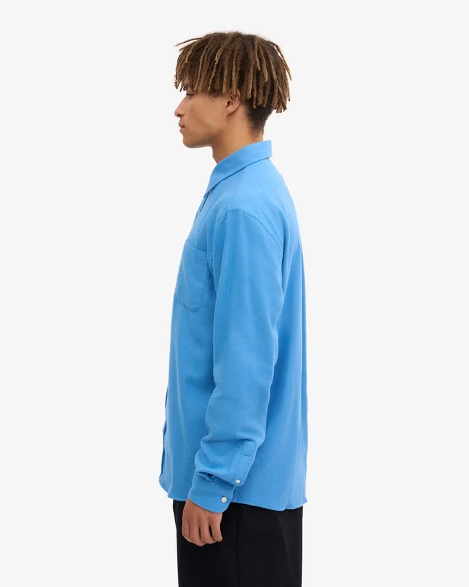Camisa de franela orgánica - Azul Pacífico