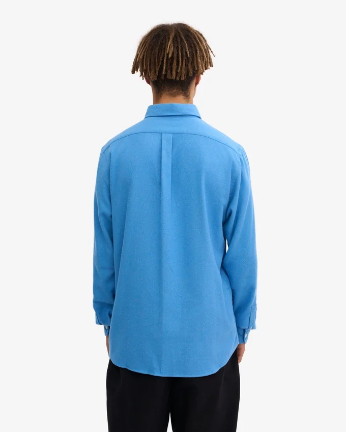 Camisa de franela orgánica - Azul Pacífico