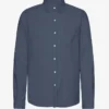 Camisa de franela orgánica - Azul petróleo