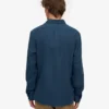 Camisa de franela orgánica - Azul petróleo