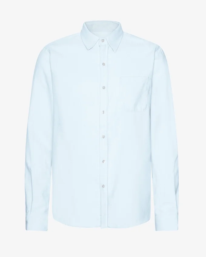 Camisa de franela orgánica - Azul polar