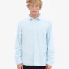 Camisa de franela orgánica - Azul polar